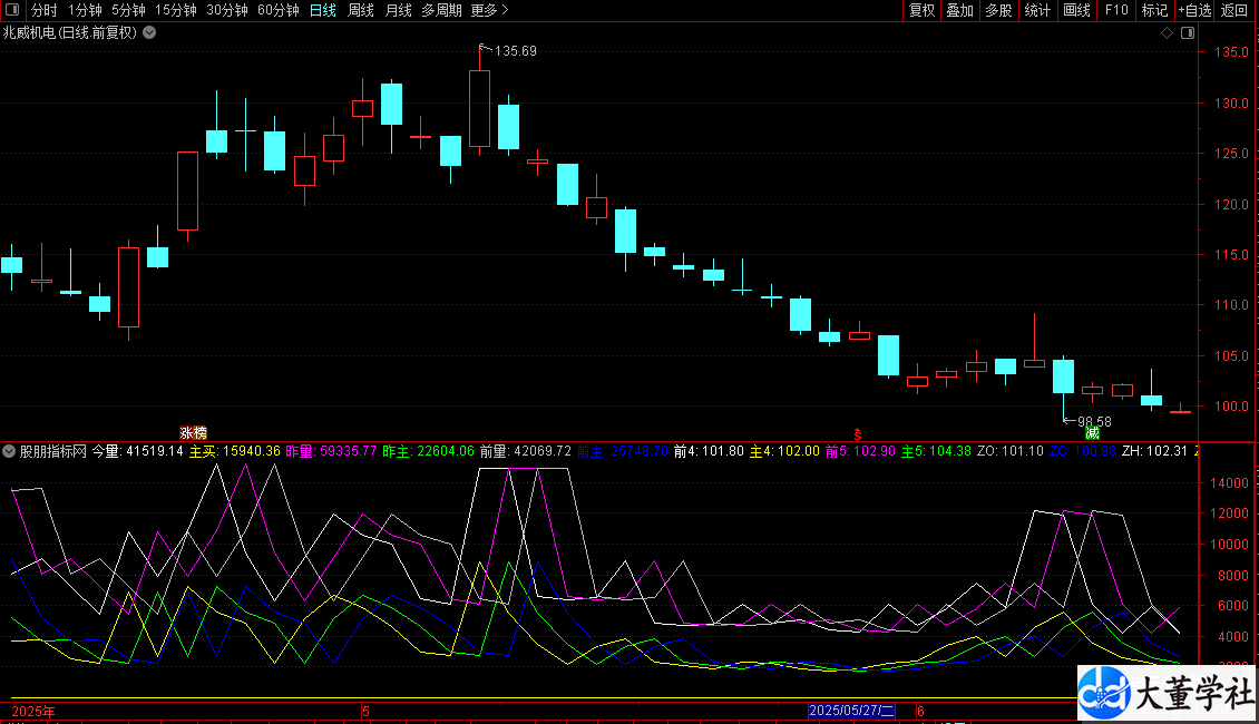 【大董指标源码2026】通达信T+0优化秀才分时源码分享副图